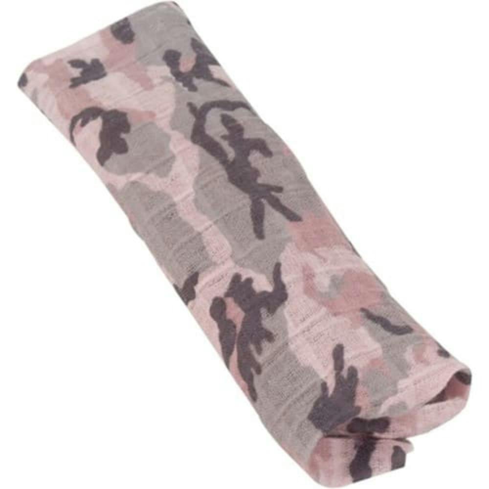 Бебешко Муселиново одеялце Walking Mum, Camouflage Collection, Розово/ Сиво