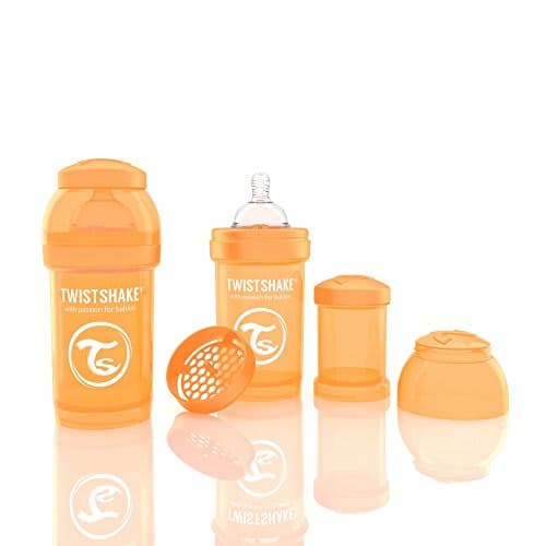 Бебешко шише Twistshake Anti-Colic 180 мл, Оранжев