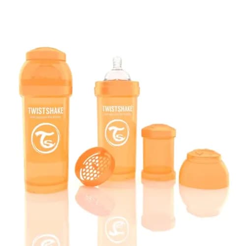 Бебешко шише Twistshake Anti-Colic 260 мл, Оранжев