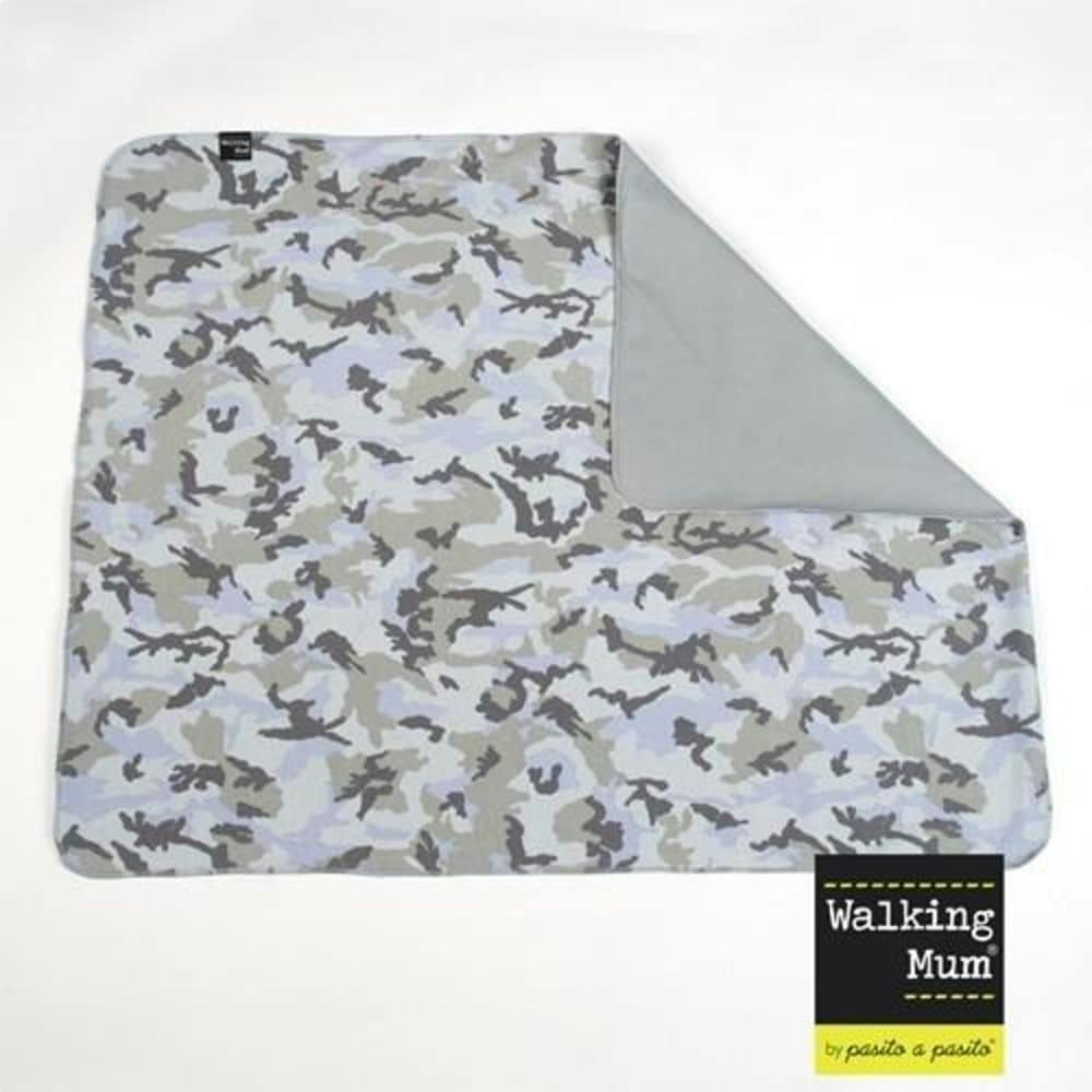 Бебешко одеялце Walking Mum, Camouflage Collection, Синьо/ Сиво