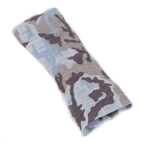 Бебешко Муселиново одеялце Walking Mum, Camouflage Collection, Синьо/ Сиво